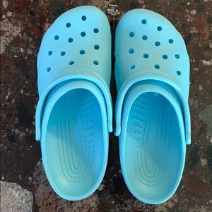 New ice blue classic crocs W10/M8